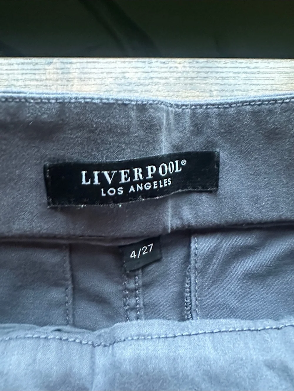 Liverpool Los Angeles Charcoal Gray Waistband Shorts